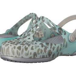 Incaltaminte Femei Crocs Carlie Leopard Fade Clog Sea BlueSilver