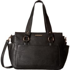 Rampage Satchel with Removable Clutch Black