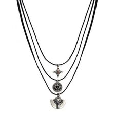 Bijuterii Femei Forever21 Layered Faux Leather Necklace Bsilverblack