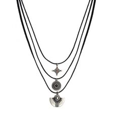 Bijuterii Femei Forever21 Layered Faux Leather Necklace Bsilverblack