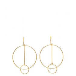Bijuterii Femei CheapChic Thrown For A Hoop Geometric Earrings Gold