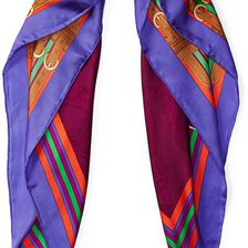 Ralph Lauren Claudia Silk Scarf Wine