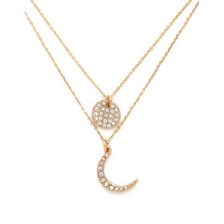 Bijuterii Femei Forever21 Rhinestone Charm Layered Necklace Goldclear