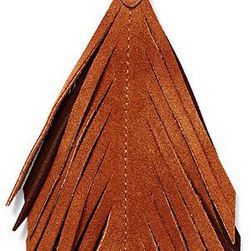 Ralph Lauren Suede-Feather Handbag Chain Khaki/Brown/Dark Brown