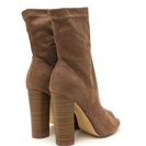 Incaltaminte Femei CheapChic Let It Be Chunky Peep-toe Booties Taupe