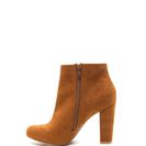 Incaltaminte Femei CheapChic Major Muse Chunky Faux Suede Booties Chestnut