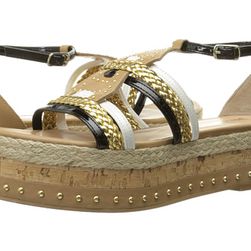 Incaltaminte Femei Just Cavalli Calf and Patent Leather with Rope and Cork Sand