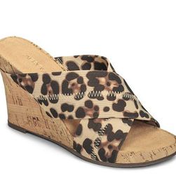 Incaltaminte Femei Aerosoles Party Plush Wedge Sandal Leopard