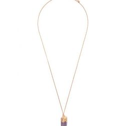 Bijuterii Femei Forever21 Crystal Pendant Necklace Goldpurple