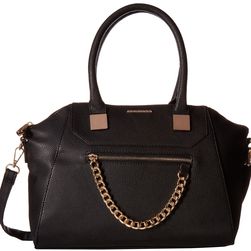 Rampage Satchel with Chain Detail Black