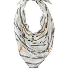 Accesorii Femei BCBGeneration Striped Layered Triangle Scarf Black