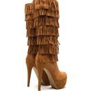 Incaltaminte Femei CheapChic Fringe Worthy Faux Suede Platform Boots Chestnut