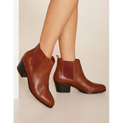 Incaltaminte Femei Forever21 Faux Leather Chelsea Booties Camel
