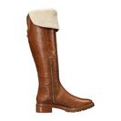 Incaltaminte Femei Michael Kors Whitaker Tall Boot Dark Caramel Distressed VachettaFaux Shearling