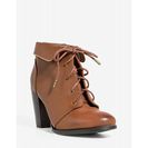 Incaltaminte Femei CheapChic Cheek-05v Free Falling Bootie Cognac