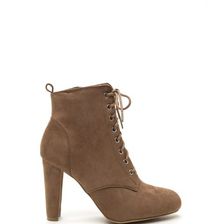Incaltaminte Femei CheapChic Work To Play Faux Suede Chunky Booties Taupe