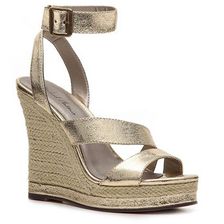 Incaltaminte Femei Michael Antonio Gate Wedge Sandal Gold