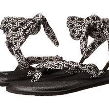 Sanuk Yoga Slinged Up Prints Black/White Tile