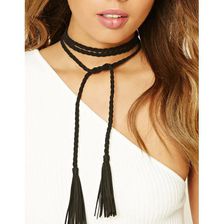 Bijuterii Femei Forever21 Faux Suede Braided Choker Black