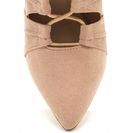 Incaltaminte Femei CheapChic Pretty Pleats Faux Suede Lace-up Booties Nude