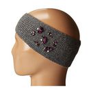 Accesorii Femei LAUREN Ralph Lauren Jewel Encrested Waffle Stitch Headband Dark Grey HeatherSmoke Amethyst