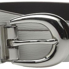 Ralph Lauren 1" Saffiano to Smooth Reversible Belt Bright White/Black