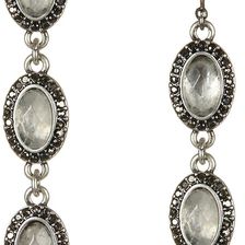Lucky Brand Pave Accented Faceted Drop Earrings SILVER