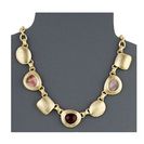 Bijuterii Femei Cole Haan Chunky Drama Necklace GoldRose QuartzRhodochrositeDark Pink