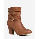 Incaltaminte Femei CheapChic Running Wild Bootie Cognac