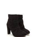 Incaltaminte Femei CheapChic Cross Walk Chunky Faux Suede Booties Black