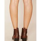 Incaltaminte Femei Forever21 Faux Leather Chelsea Booties Dark brown