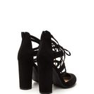 Incaltaminte Femei CheapChic Dancing On My Own Chunky Laced Heels Black