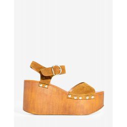 Incaltaminte Femei CheapChic Fifi-01 Festival Vibes Wedge Cognac