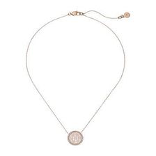 Bijuterii Femei Michael Kors Disc Pendant Necklace Rose GoldMother-of-PearlClear