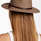 Accesorii Femei David Young Pebble Faux Leather Band Panama Hat MUSHROOM