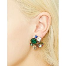 Bijuterii Femei Forever21 Faux Gem Cluster Studs Emeraldgrey