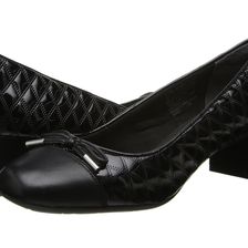 Rockport Total Motion 45 Square Quilted Cap Pump Black Leather