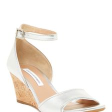 Incaltaminte Femei Diane Von Furstenberg Asti Wedge Sandal SILVER