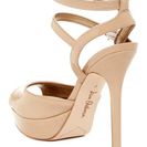 Incaltaminte Femei Sam Edelman Nadine Patent Platform Heel Sandal ALMOND