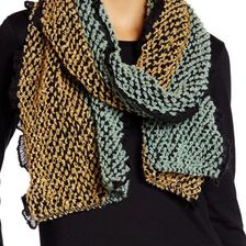 Accesorii Femei Cara Accessories Ruffle Knit Scarf PEACHMIN