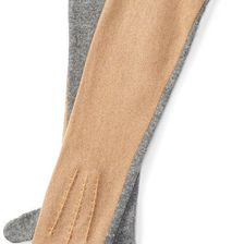 Ralph Lauren Wool-Blend Long Tech Gloves Camel /Grey Heather