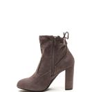 Incaltaminte Femei CheapChic Key To Great Style Chunky Tied Booties Grey