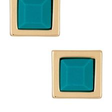 Bijuterii Femei Marc by Marc Jacobs Rubber Square Stud Earrings WINTERGREEN