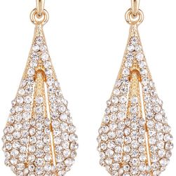 Natasha Accessories Crystal Drop Earrings GOLD-CRYSTAL