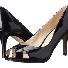 Cole Haan Lena Open Toe Pump 75 II Black Patent