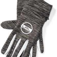 Ralph Lauren Brushed Jersey Gloves Black/Dk Grey Space Dye