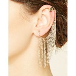 Bijuterii Femei Forever21 Chain Fringe Ear Cuff Gold