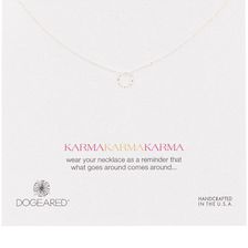 Dogeared Sterling Silver Karma Twist Ring Necklace SILVER