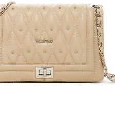 Valentino By Mario Valentino Alice Diamond Quilt Leather Convertible Shoulder Bag IVORY