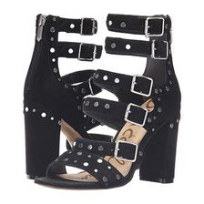Incaltaminte Femei Sam Edelman York Black Kid Suede Leather